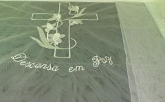 Véu Tule bordado Branco Com renda