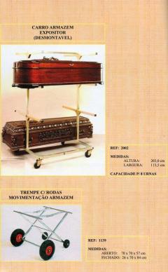 Expositor Urnas Móvel/ Trempe com Rodas