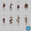 Aplicações em metal para campas e jazigos(Sepulturas) flores 