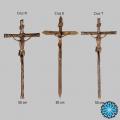 Crucifixo metal, cruz com cristo metal para campas e jazigos