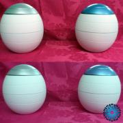 urna cinzas biodegradável branca/azul e cinza